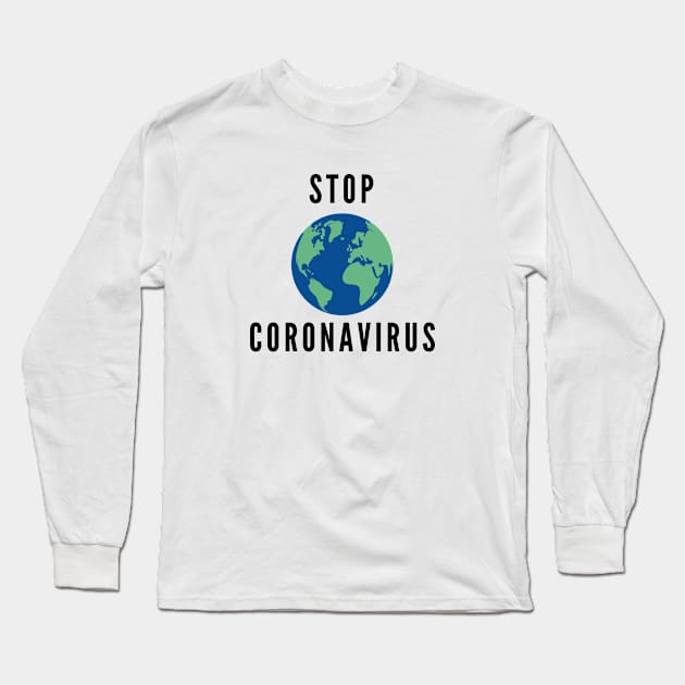 STOP CORONAVIRUS Long Sleeve T-Shirt by happypalaze
